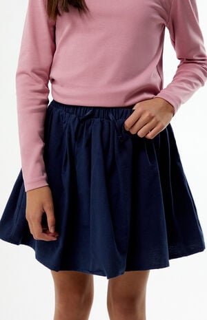 Drawstring Waist Tie Mini Skort image number 2