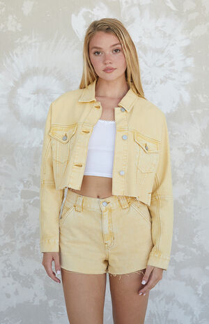 Honey Cropped Trucker Jacket Honey Cropped Trucker Jacket image number null
