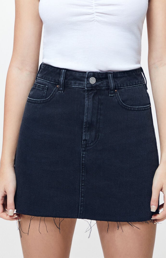 Pacsun black denim skirt clearance