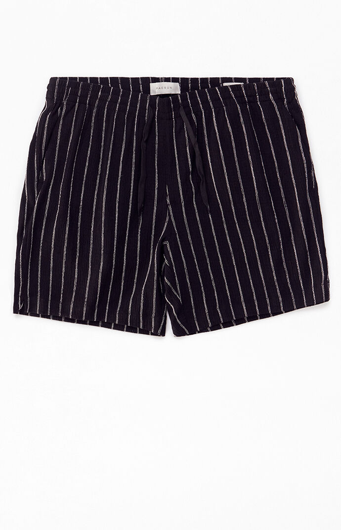 Linen Shorts Black Pinstripe Shorts PINSTRIPE TAILORED MINI SHORTS