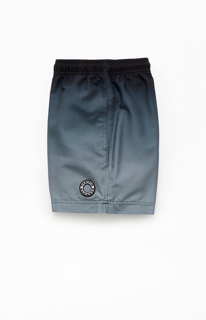 Pacsun Black Gradient Eco 4.5" Swim Trunks