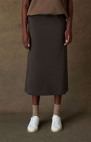 Women's Off Black Midi Skirt image number 2
