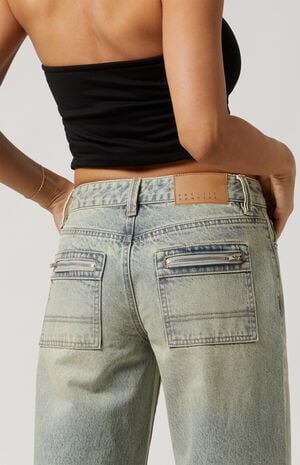 Casey Low Rise Baggy Jeans Acid Wash Tinted image number 5