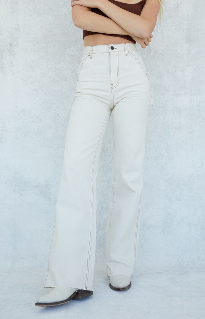 Eco Bone Ultra High Waisted Flare Carpenter Pants