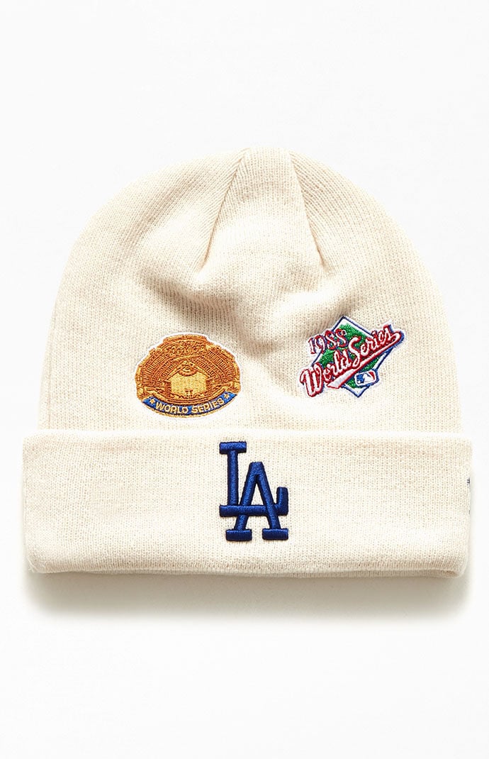 New Era White Los Angeles Dodgers Beanie PacSun