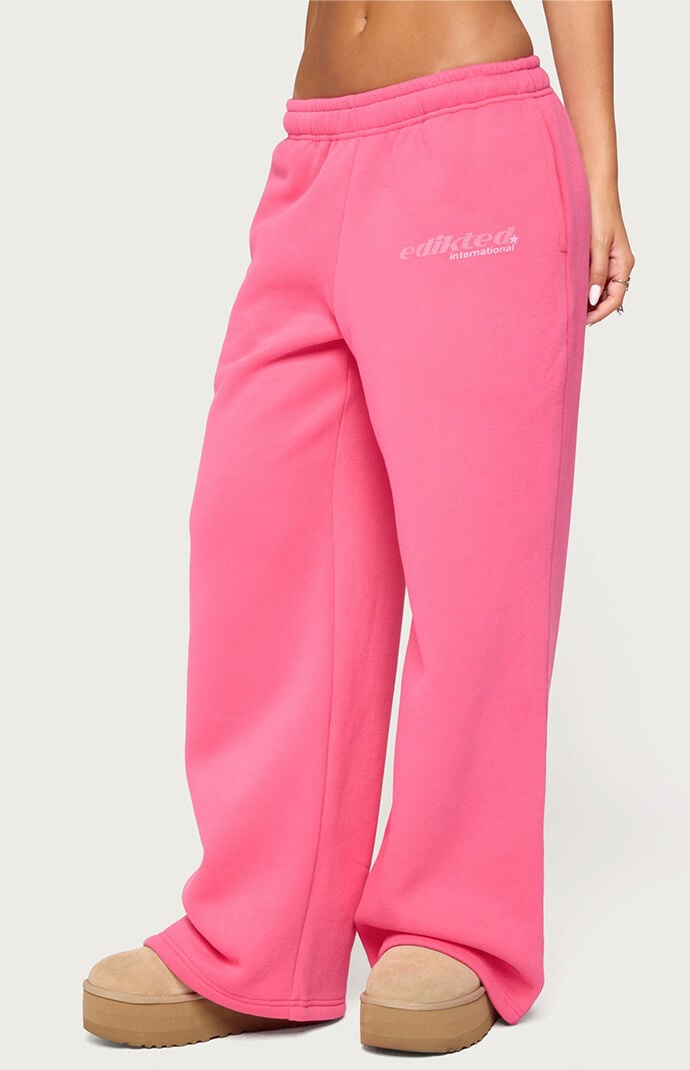 Edikted International Wide Leg Sweatpants
