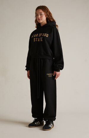Women's Black Sweatpants image number 2