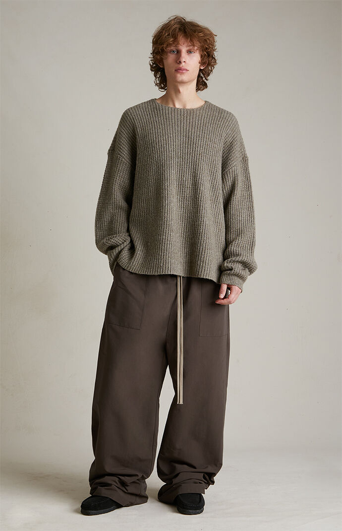 Fear of God Essentials Brown Military Nylon Utility Pants Fear of God Essentials Brown Military Nylon Utility Pants