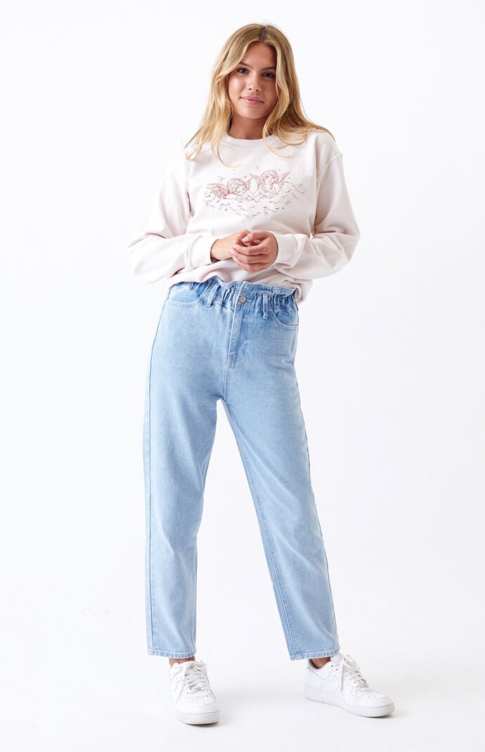 paperbag waist mom jeans