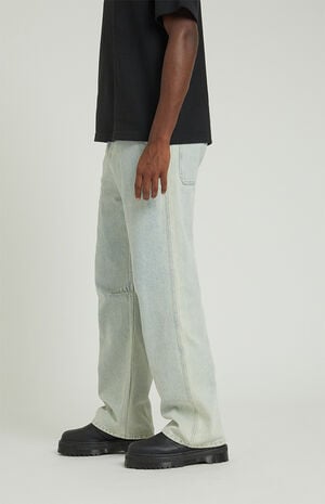 Light Indigo Baggy Cargo Jeans image number 3