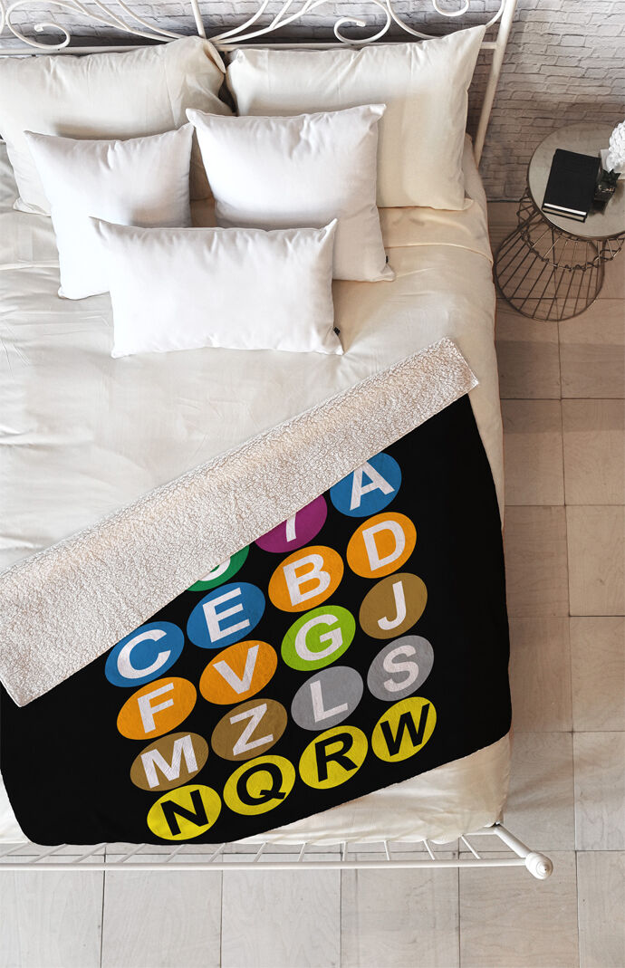NYC Subway Fleece Throw Blanket