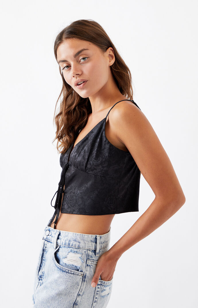 Tie Front Cami Tank Top