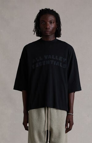 Vintage Black Mesh Merch T-Shirt image number 2