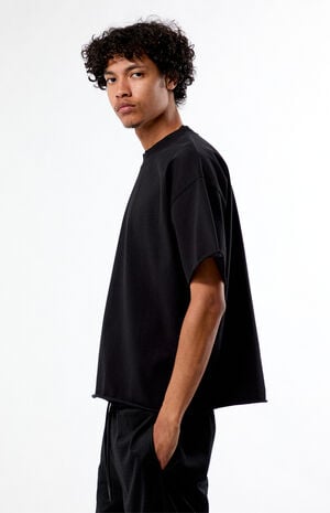 Black Heavyweight Cropped T-Shirt image number 2