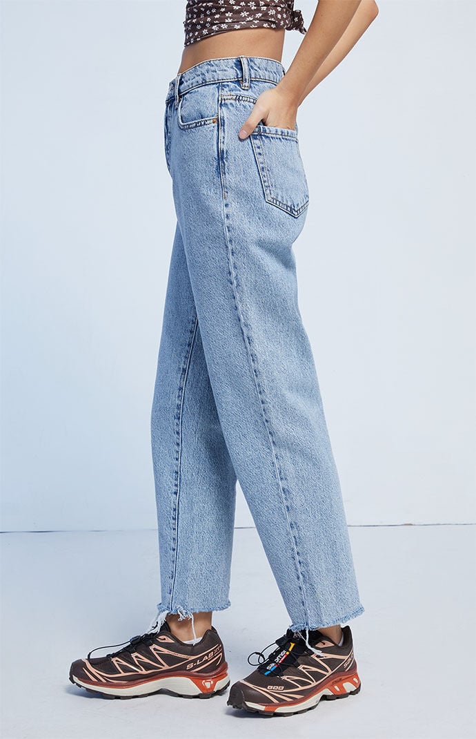 PacSun Eco Light Blue High Waisted Straight Leg Jeans PacSun