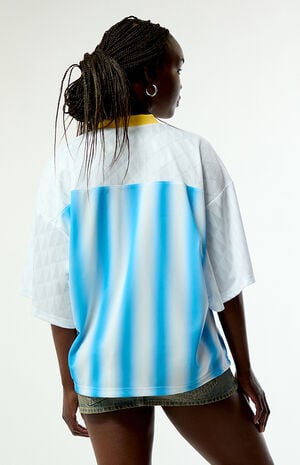 Argentina Short Sleeve Oversized Soccer Jersey image number 4