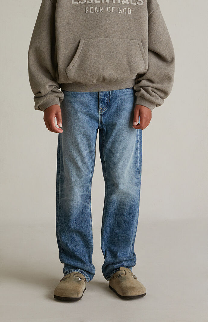 Fear of God ESSENTIALS Kids Classic Blue 5-Pocket Jeans | Pacsun