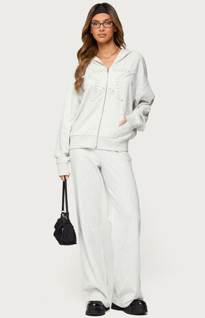 Briela Star Studded Zip Up Hoodie image number 5