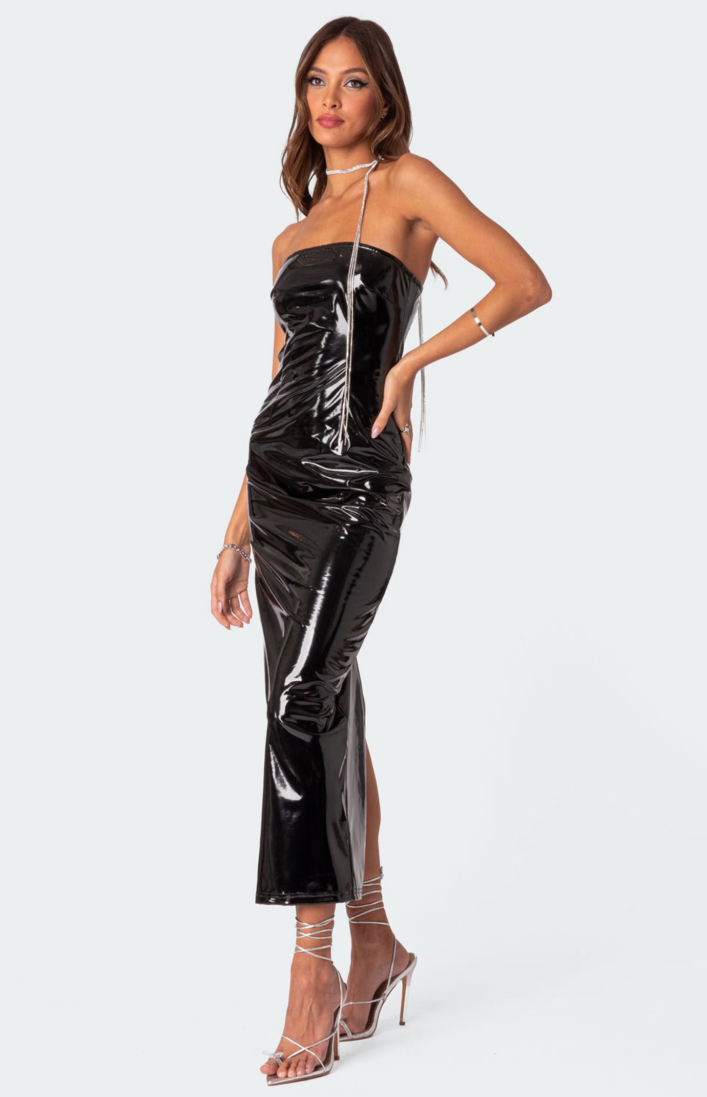 Edikted Vegas Vinyl Maxi Dress PacSun