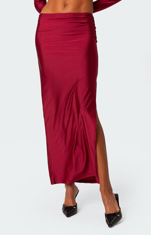 Reema Shiny Slit Maxi Skirt image number 1