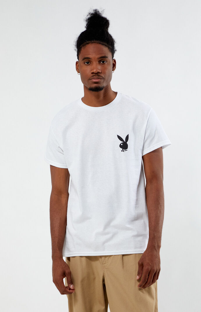 Playboy By PacSun White Bunny Lockup Short Sleeve T-Shirt | Pacsun