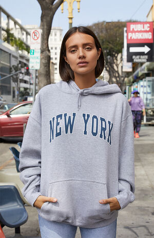 grey new york hoodie