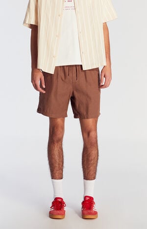 Brown Cole Cotton Volley Shorts image number 3