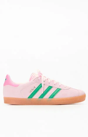 Kids Pink & Green Gazelle Shoes image number 1