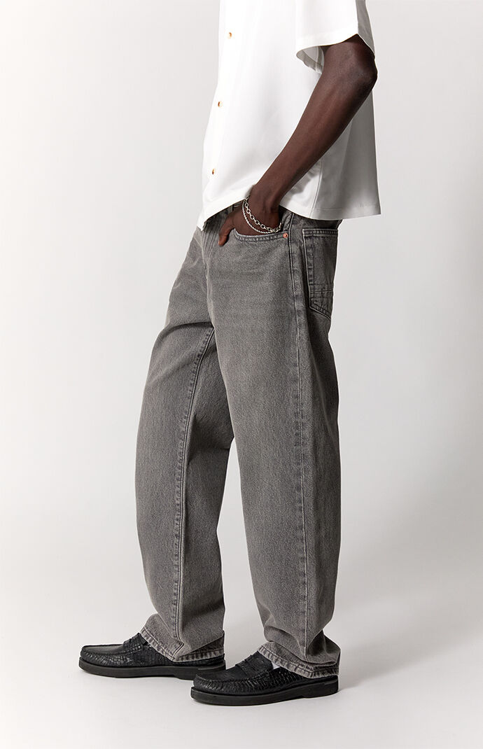 Pacsun Logan Relaxed Straight Jeans Gray | Pacsun
