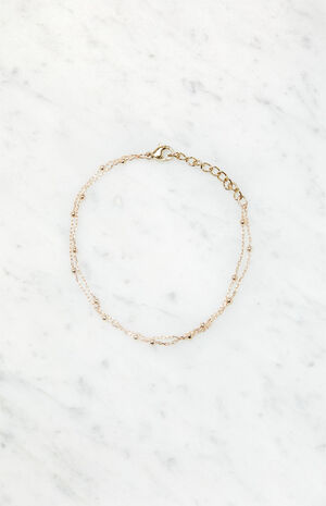 Gold Double Chain Bracelet image number 1