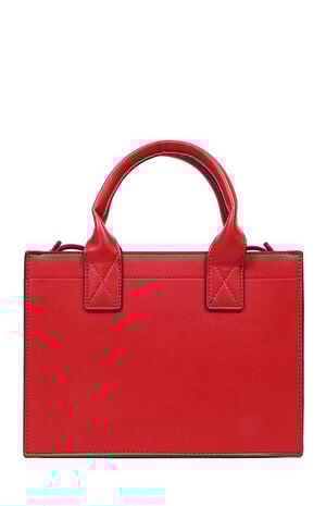 Red Modern Edge Charm Tote Bag image number 5