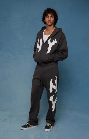 NY Raw Applique Baggy Sweatpants image number 1