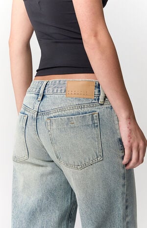 Kaia Ultimate Low Rise Baggy Jeans Light Blue Acid Wash image number 5