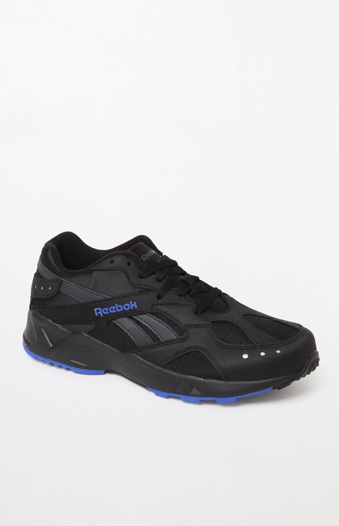 reebok black and blue shoes