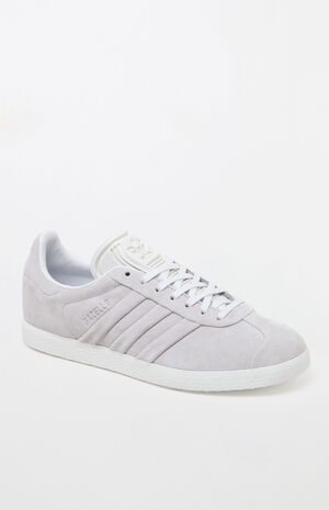 Adidas women's gray gazelle stitch and turn sneakers clearance