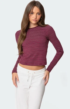 Brianna Striped Long Sleeve T-Shirt image number 1