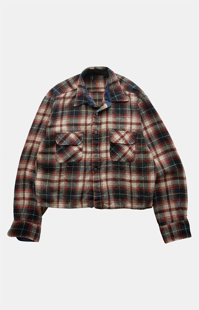 PS VINTAGE '90s Flannel Cropped Top