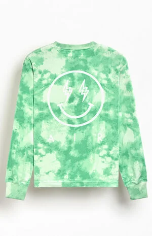 Jordan x J Balvin Green Tie Dye Crew Neck Sweatshirt image number 1
