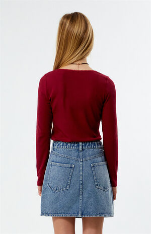 Long Sleeve Ribbed Top image number 3