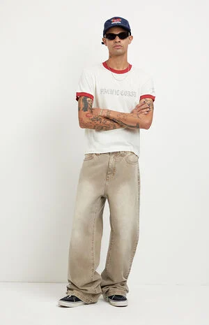 Blake Extreme Baggy Jeans Tan image number 1