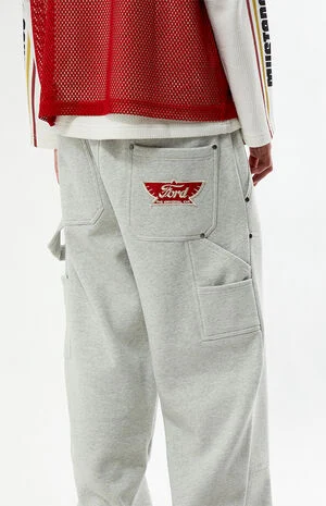 Knee Paneled Baggy Carpenter Sweatpants image number 3