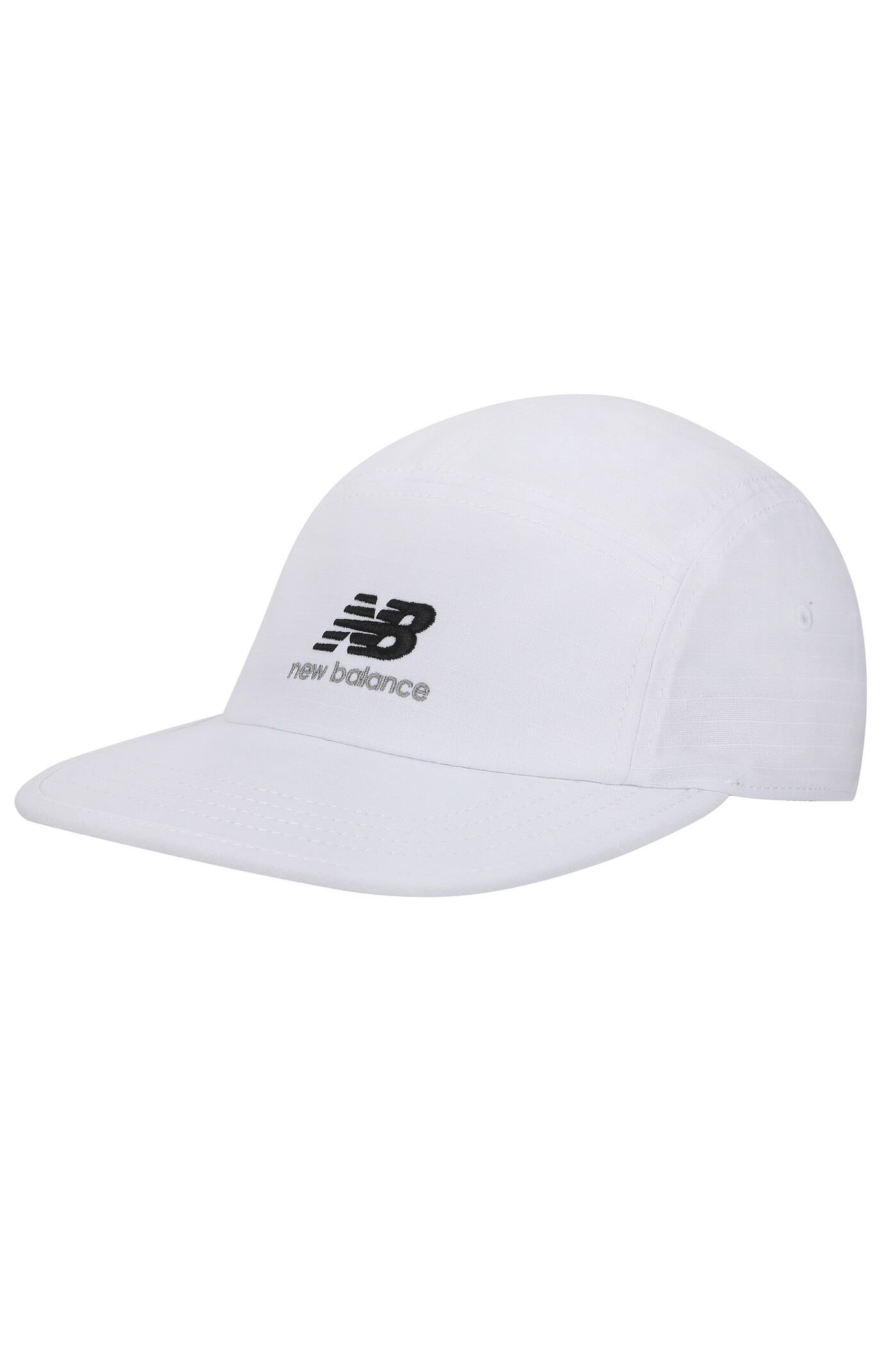 New Balance 5-Panel Stacked NB Logo Big Teal Blue Camper Hat