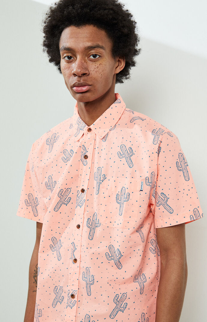 Cactus Short Sleeve Button Up Shirt