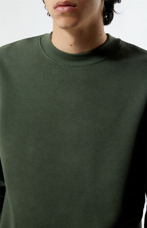 Gray Solid Crew Neck Sweatshirt image number 2