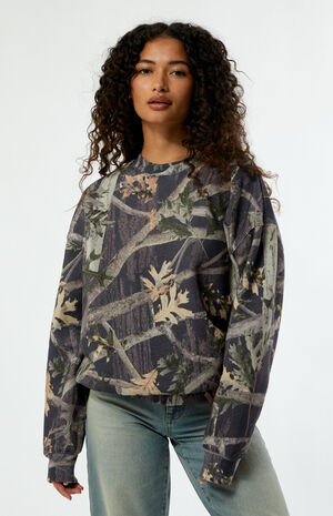Dark Camo Crew Neck Sweatshirt image number 1