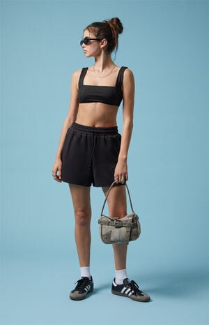 Active Black Sweat Shorts