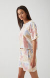 Sunwash Tie-Dyed Cropped T-Shirt Sunwash Tie-Dyed Cropped T-Shirt image number null