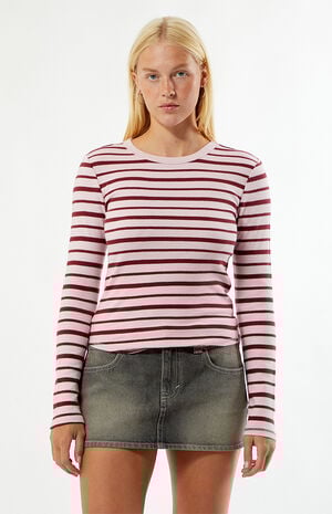 Jamie Striped Long Sleeve Crew Neck Top image number 2