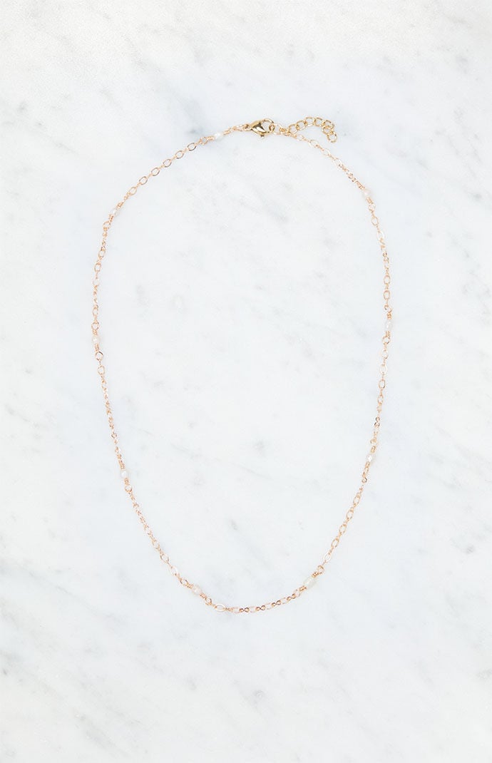 John Galt Chain Pearl Necklace