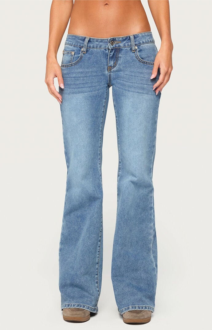 Edikted Girla Low Rise Wide Leg Jeans